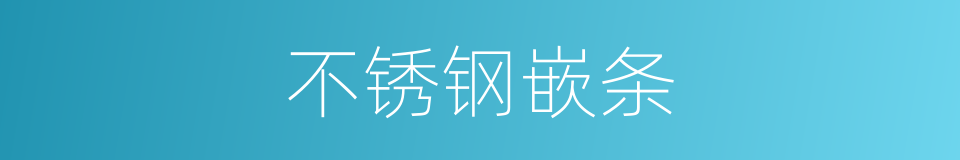 不锈钢嵌条的同义词