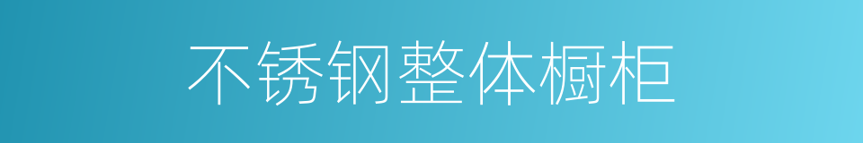 不锈钢整体橱柜的同义词