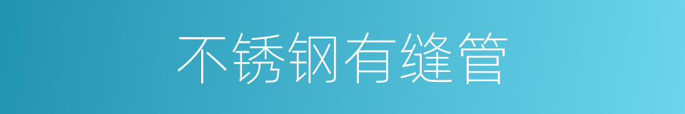 不锈钢有缝管的同义词