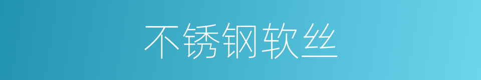 不锈钢软丝的同义词