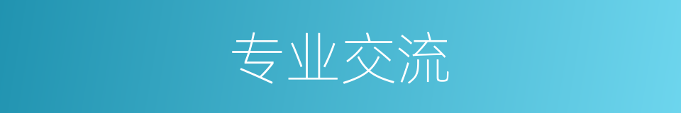 专业交流的同义词