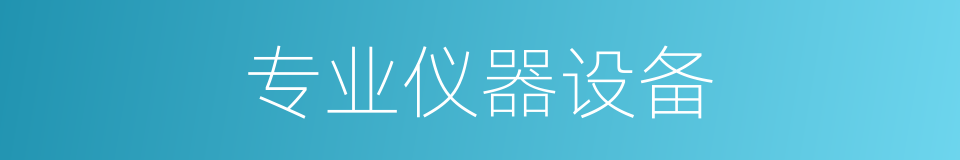专业仪器设备的同义词
