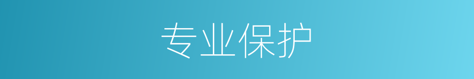 专业保护的同义词