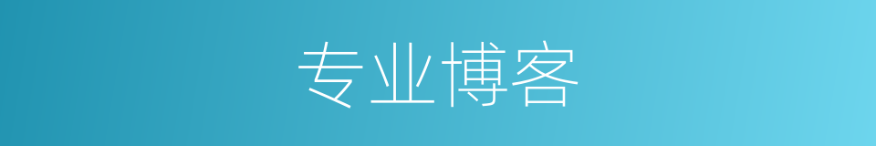 专业博客的同义词