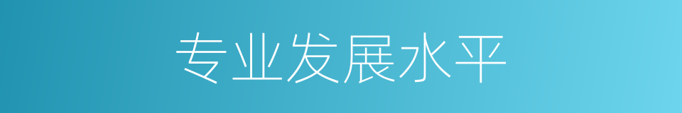 专业发展水平的同义词