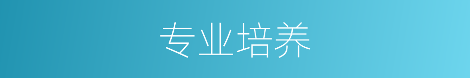 专业培养的同义词