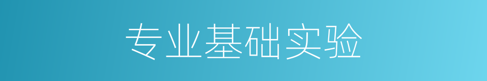 专业基础实验的同义词