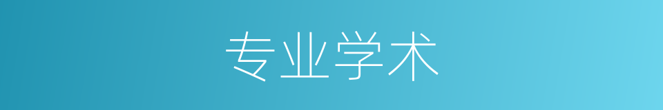 专业学术的同义词