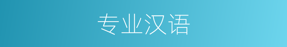 专业汉语的同义词