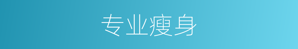 专业瘦身的同义词