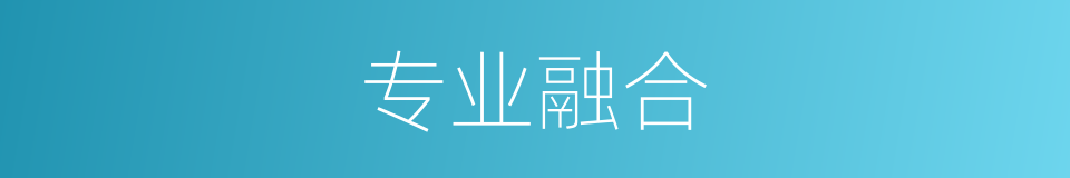 专业融合的同义词