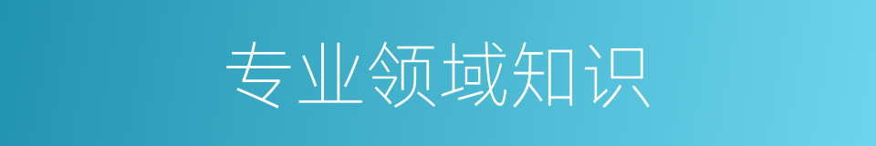 专业领域知识的同义词