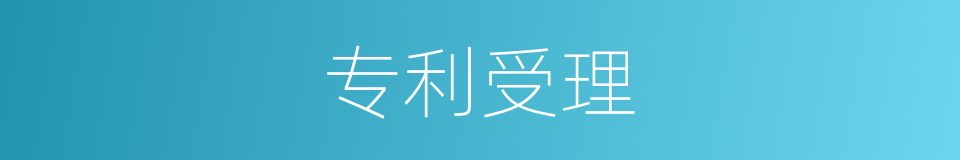 专利受理的同义词