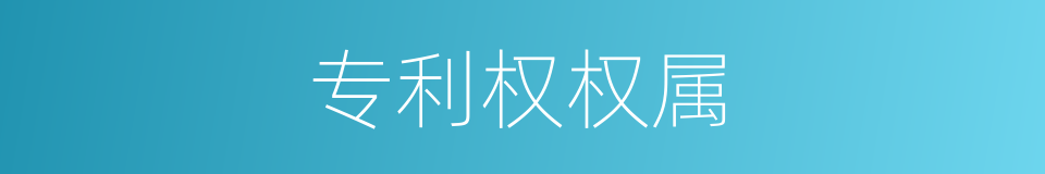 专利权权属的同义词
