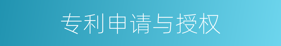 专利申请与授权的同义词