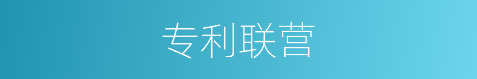 专利联营的同义词