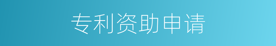 专利资助申请的同义词