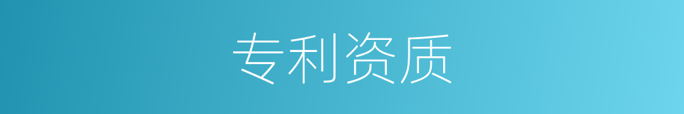 专利资质的同义词