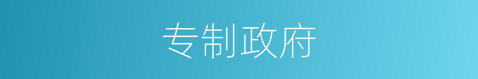 专制政府的同义词