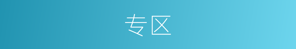 专区的意思
