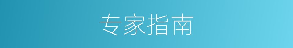 专家指南的同义词