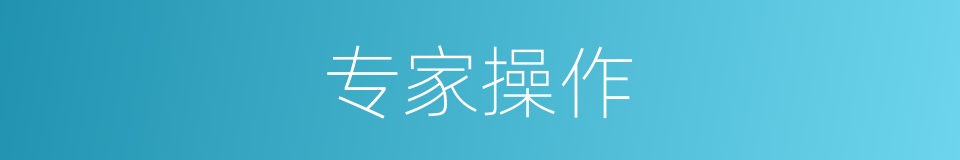 专家操作的同义词