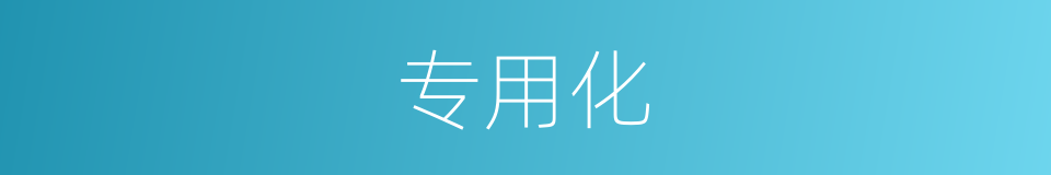 专用化的同义词