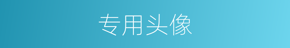 专用头像的同义词