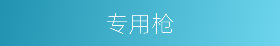 专用枪的同义词