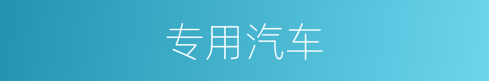 专用汽车的同义词