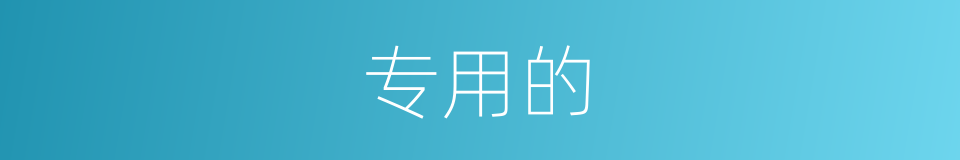 专用的的同义词