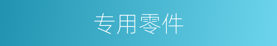 专用零件的同义词