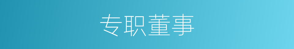 专职董事的同义词