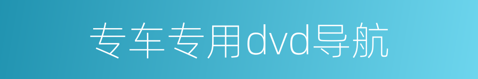 专车专用dvd导航的同义词