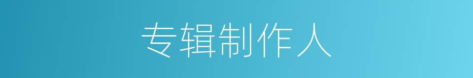 专辑制作人的同义词
