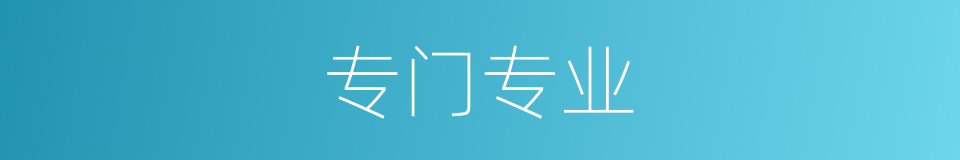 专门专业的同义词