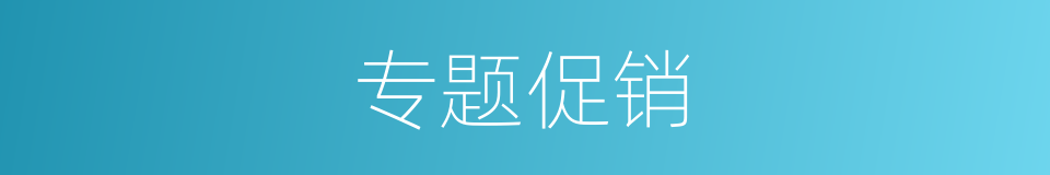 专题促销的同义词
