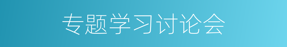 专题学习讨论会的同义词