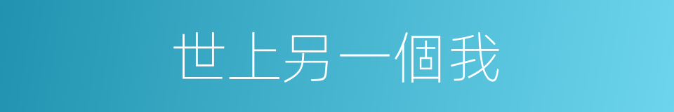 世上另一個我的同義詞