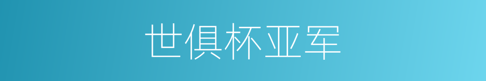世俱杯亚军的同义词
