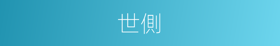 世側的同義詞