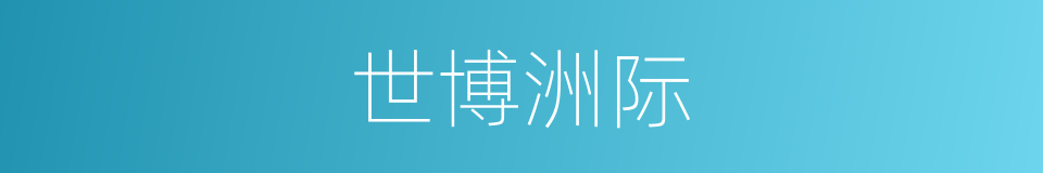世博洲际的同义词