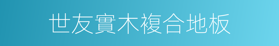世友實木複合地板的同義詞