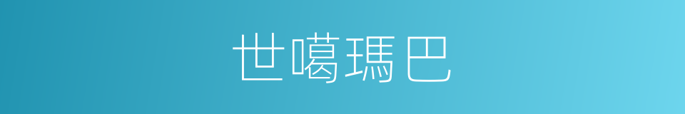 世噶瑪巴的同義詞