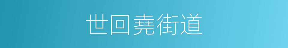世回堯街道的同義詞