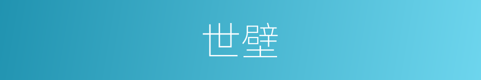 世壁的同义词