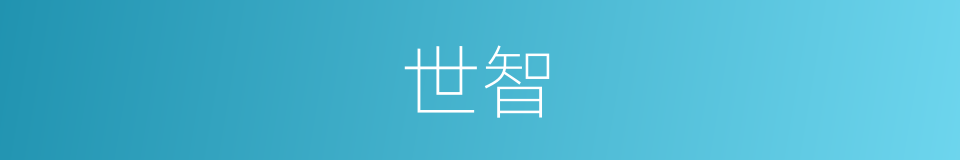 世智的同义词