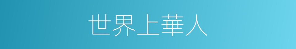 世界上華人的同義詞