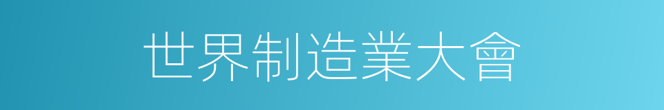 世界制造業大會的同義詞