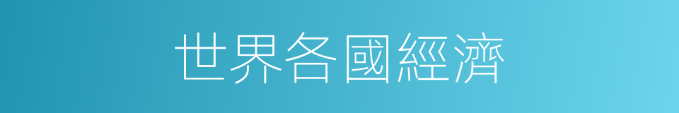 世界各國經濟的同義詞